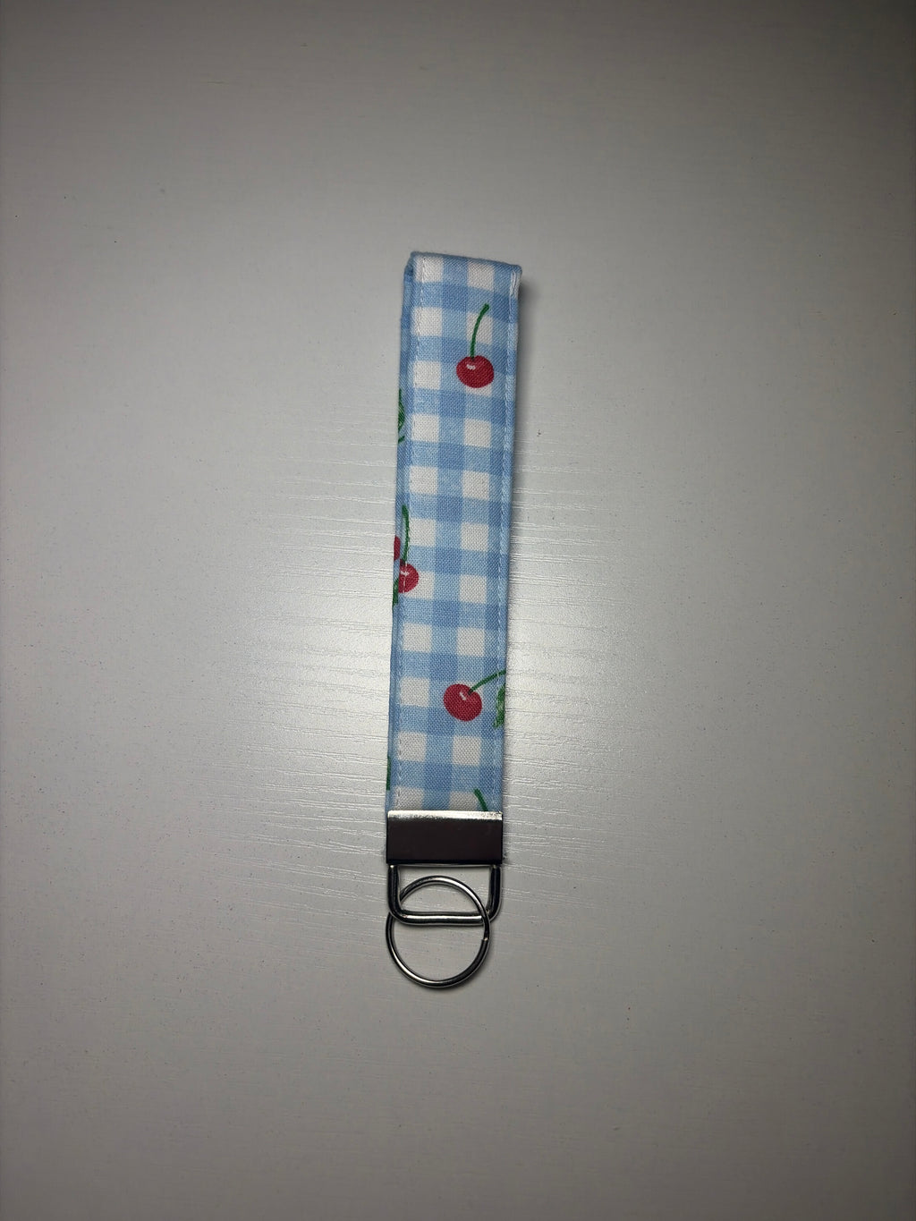 Blue Cherry Keychain