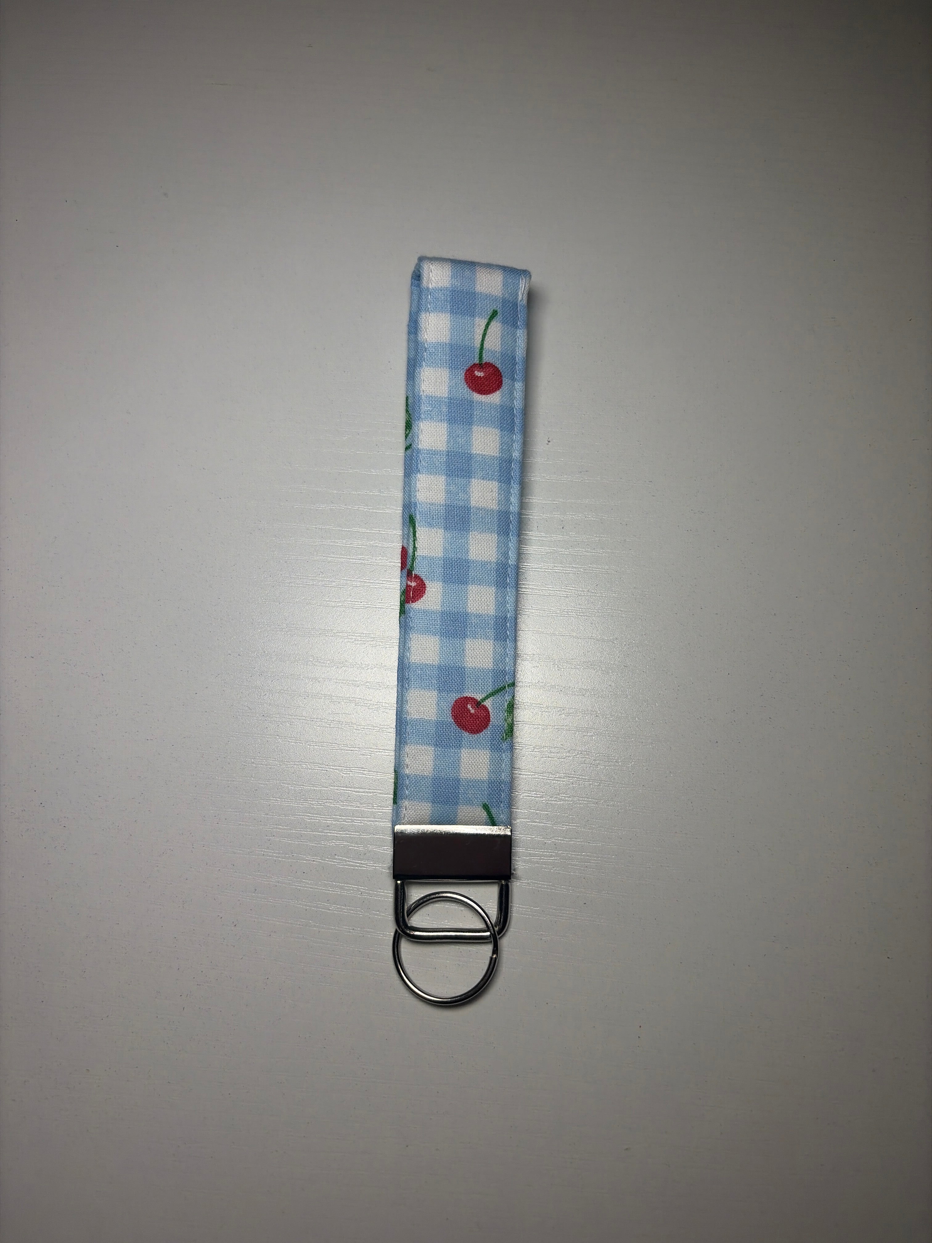 Blue Cherry Keychain