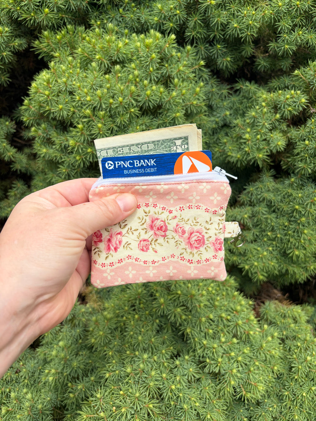 Pink Rose Wristlet