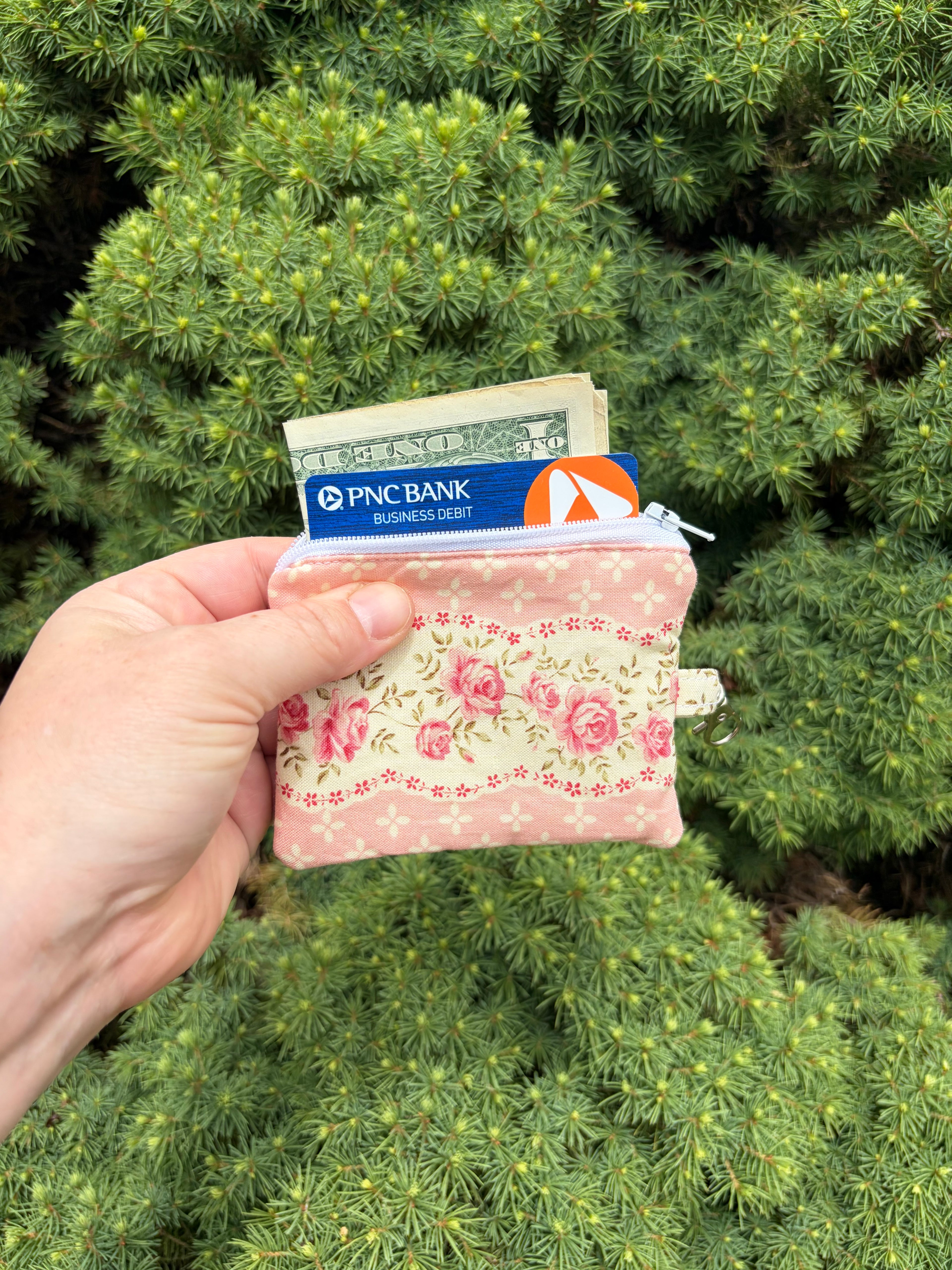 Pink Rose Wristlet