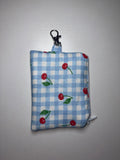 Blue Cherry Wristlet