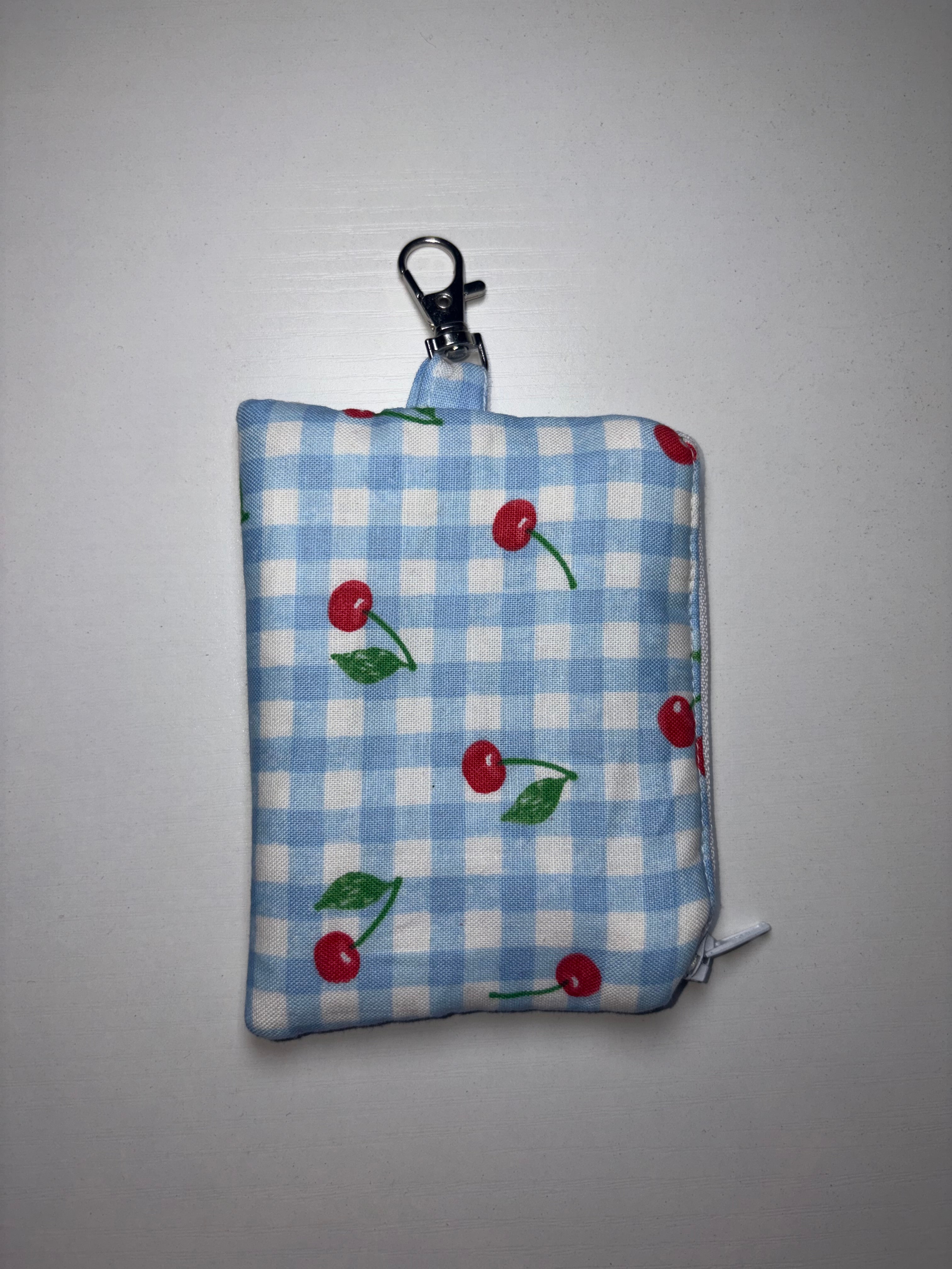 Blue Cherry Wristlet